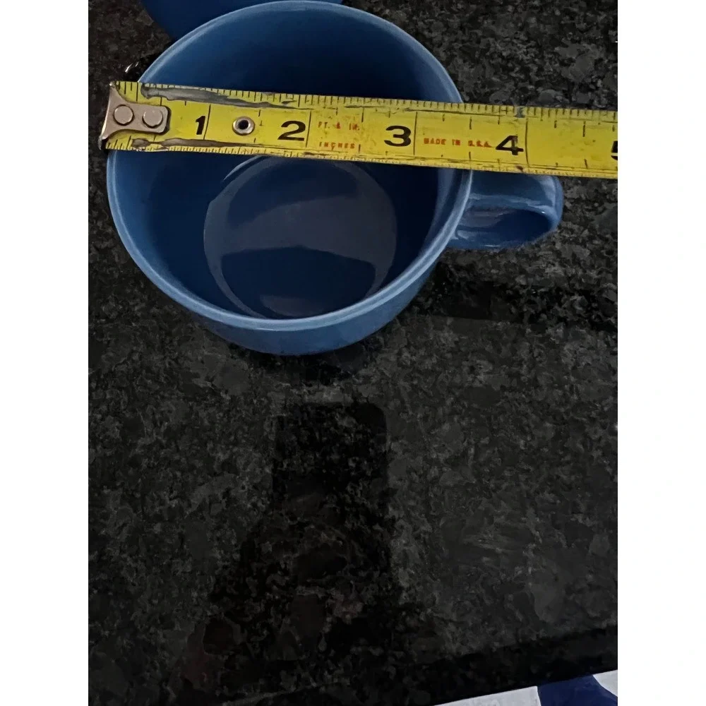 Set of 4 vintage RS Japan 8oz Ceramic coffee mugs Tea‎ Cups Blue